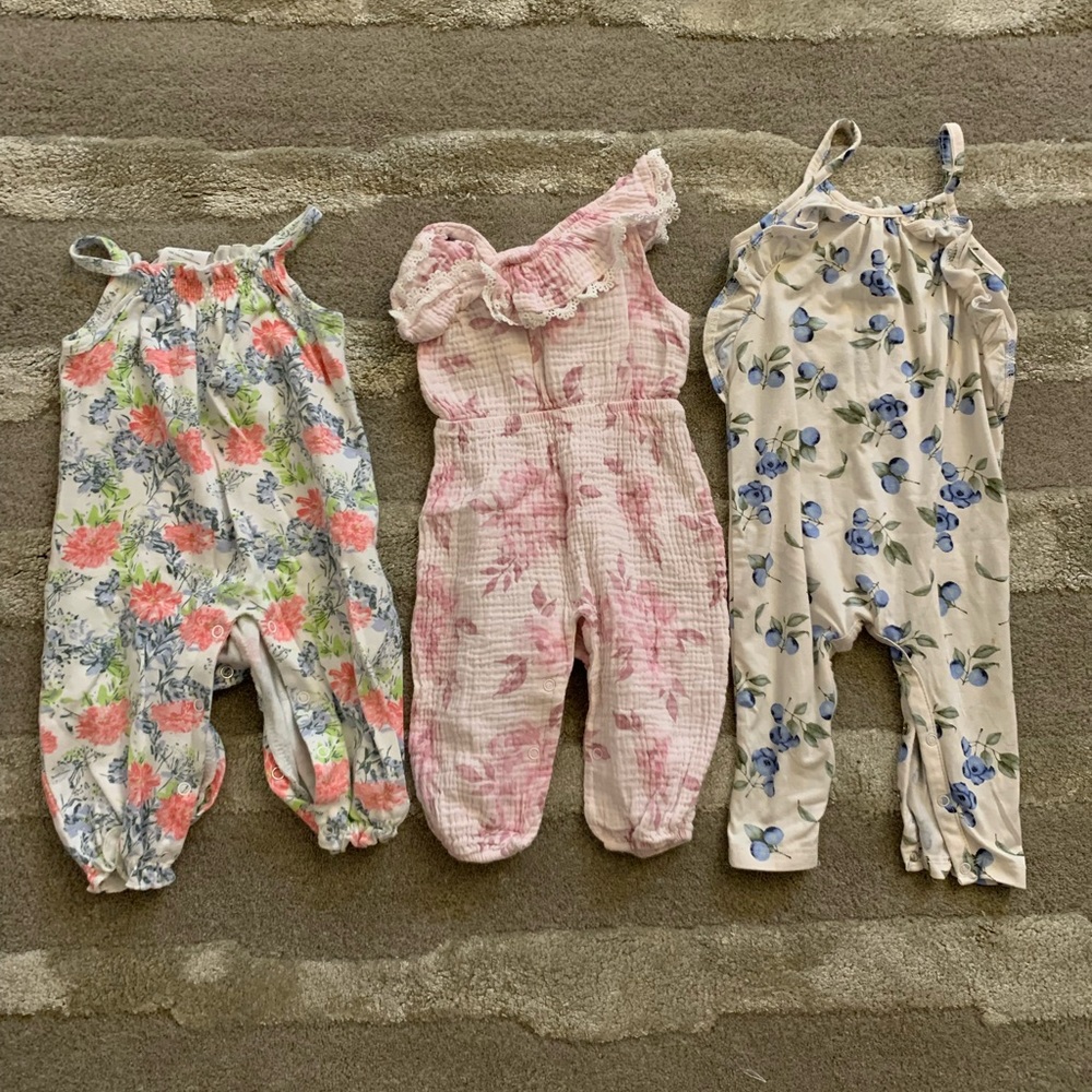Infant baby girl long romper